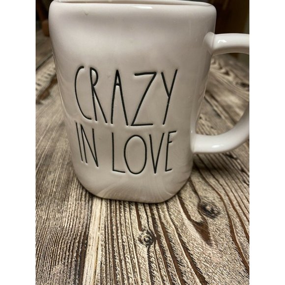 Rae Dunn ‘CRAZY IN LOVE’ Ceramic Coffee Cup Mug 16 Oz Valentines - Picture 1 of 4